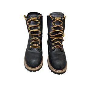 Carolina Work Boots Mens Size 7 Black Waterproof Safety Toe Logger EH CA1420
